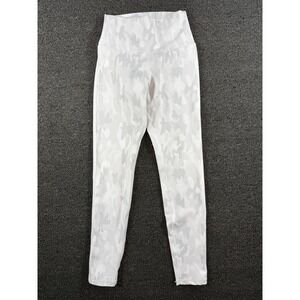 BuffBunny White Eclipse High Rise Full Length Leggings Snow Camo Size S